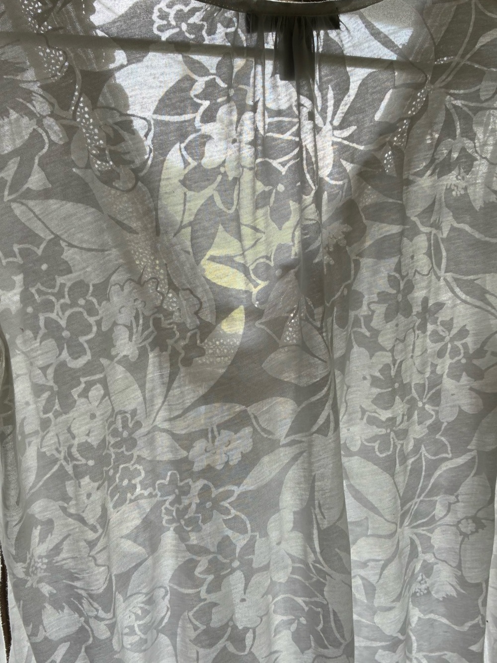 White House Black Market White Floral Lace Chemise Tunic